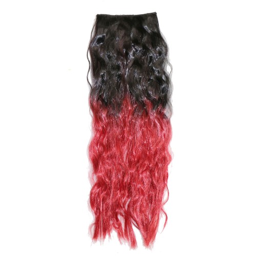 LeeWin Long Taco Wavy Clip-On Hair Extensions Женские 4-х компонентные/гнездовые накладные волосы Синтетические простыни для волос