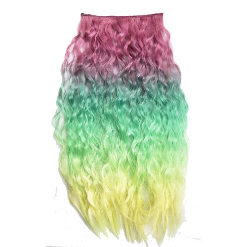 LeeWin Long Taco Wavy Clip-On Hair Extensions Женские 4-х компонентные/гнездовые накладные волосы Синтетические простыни для волос