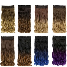 Peluca de mujer con clip/pieza LeeWin5, 3/4 de cabeza completa, clip ondulado y rizado, extensiones de cabello sint茅tico Peluca de mujer con clip/pieza LeeWin5, 3/4 de cabeza completa, clip ondulado y rizado, extensiones de cabello sint茅tico