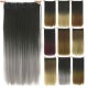 LeeWin5 Clip/Peça 3/4 Cabeça Cheia Alisa Clip Extensões de Cabelo Sintético Peruca Feminina LeeWin5 Clip/Peça 3/4 Cabeça Cheia Alisa Clip Extensões de Cabelo Sintético Peruca Feminina