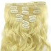 Extensión de cabello larga con clip rizado LeeWin para mujer, 7 piezas/juego de extensiones de cabello, pieza de cabello sintético