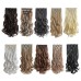 Extensión de cabello larga con clip rizado LeeWin para mujer, 7 piezas/juego de extensiones de cabello, pieza de cabello sintético