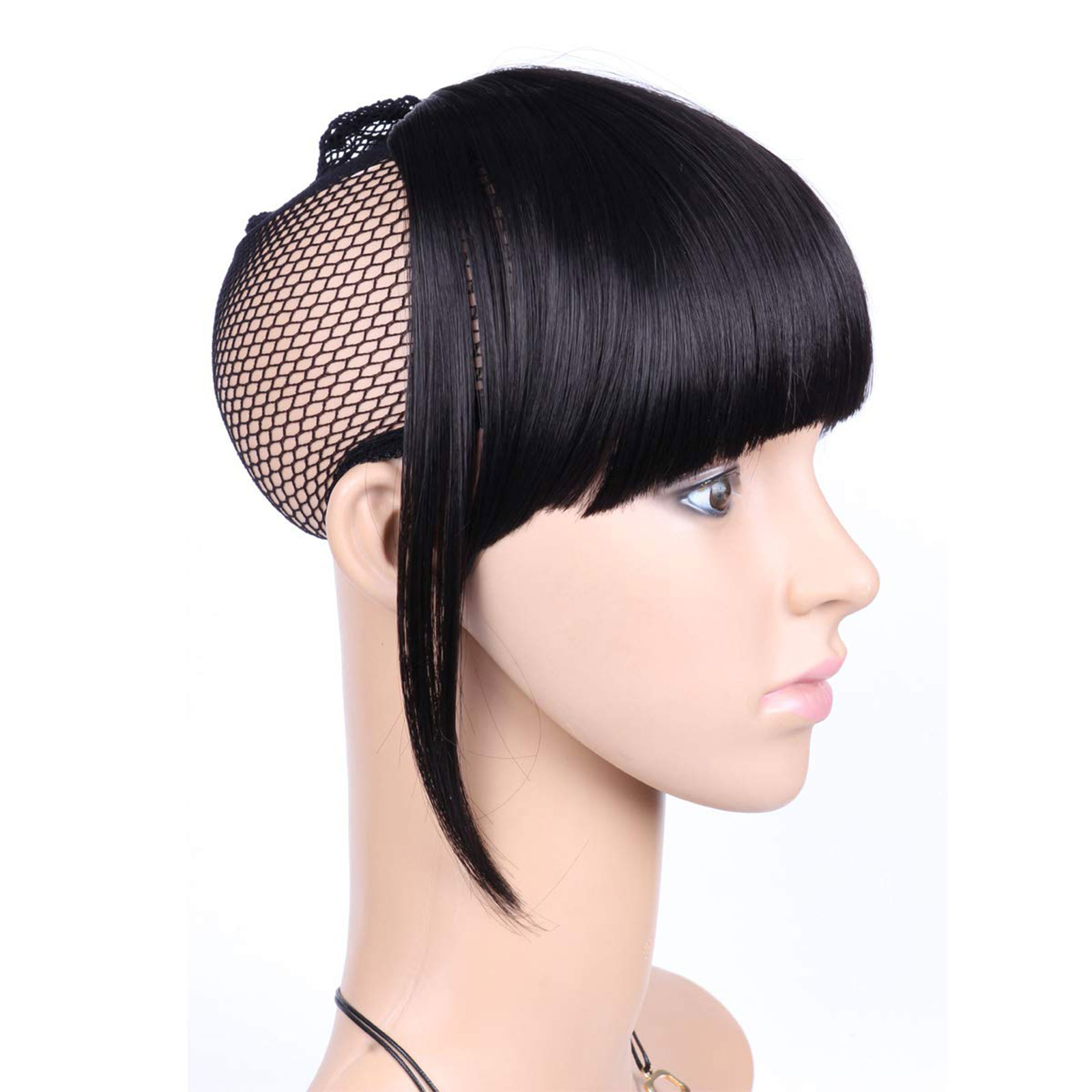 LeeWin Frange française monochrome, extensions de cheveux à clips 2 pièces pour femmes LeeWin Frange française monochrome, extensions de cheveux à clips 2 pièces pour femmes