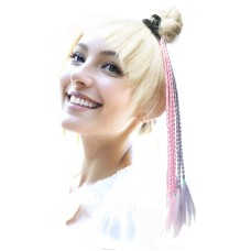 LeeWin Ombre Small Three-Strand Braid Extensions with Rubber Band Rainbow Braid Synthetic Wig Ponytail Women's Children Girls Fold 12 Inch 2 Pieces/Pack LeeWin Ombre Small Three-Strand Braid Extensions with Rubber Band Rainbow Braid Synthetic Wig Ponytail Women's Children Girls Fold 12 Inch 2 Pieces/Pack