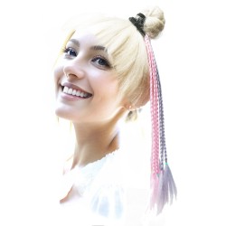 LeeWin Ombre Colored Small Three Strands Braids Extensiones de cabello con bandas de goma Peinados sintéticos trenzados con arcoíris Cola de caballo para mujeres, niños y niñas Doblar 12 pulgadas 2 piezas/paquete LeeWin Ombre Colored Small Three Strands Braids Extensiones de cabello con bandas de goma Peinados sintéticos trenzados con arcoíris Cola de caballo para mujeres, niños y niñas Doblar 12 pulgadas 2 piezas/paquete