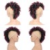 Cola de caballo LeeWin Afro Puff Mohawk con flequillo Bollo corto de pelo rizado afro pervertido Bollo sintético Fauxhawks Jerry Curly Extensiones de pelo de cola de caballo sin cordón con clips de 6BB