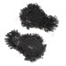 Pelucas de cola de caballo Afro Puff para mujer negra Cola de caballo con cordón Afro Puff rizado y rizado con flequillo de pelo rizado Cola de caballo Afro gris para cabello natural Pelucas de sal y pimienta para mujer