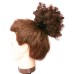 Pelucas de cola de caballo Afro Puff para mujer negra Cola de caballo con cordón Afro Puff rizado y rizado con flequillo de pelo rizado Cola de caballo Afro gris para cabello natural Pelucas de sal y pimienta para mujer