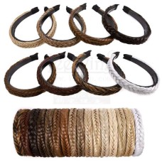 Multi-warna Eropa, Amerika, Bohemian fashion buatan tangan LeeWin fishtail kepang lebar 2cm gigi baris ganda ikat kepala plastik, ikat kepala karet gelang, ikat kepala, hiasan kepala, aksesoris rambut harga grosir pabrik