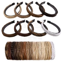 Trenza de cola de pez multicolor hecha a mano por la bohemia europea y americana LeeWin hecha a mano con dientes de doble fila de 2 cm de ancho،cinturón de plástico, cinta de goma para el cabello, banda para el cabello, tocado, accesorios para el cabello