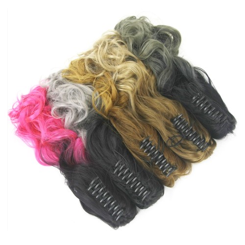 Clip de garra de extensión de cola de caballo LeeWin en extensiones de cabello de cola de caballo onduladas y rizadas Piezas de cabello sintético para mujer Cola de caballo