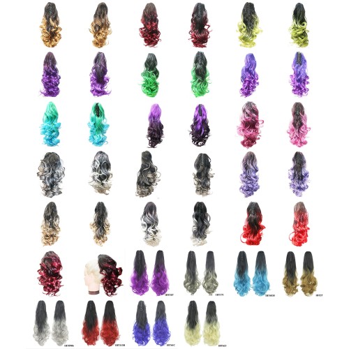 Clip de garra de extensión de cola de caballo LeeWin en extensiones de cabello de cola de caballo onduladas y rizadas Piezas de cabello sintético para mujer Cola de caballo