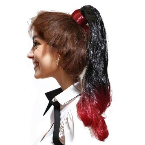 LeeWin Magic 粘性马尾接发缠绕长卷发波浪接发合成马尾假发,适合女士女孩