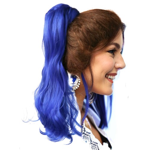 LeeWin Magic 粘性马尾接发缠绕长卷发波浪接发合成马尾假发,适合女士女孩