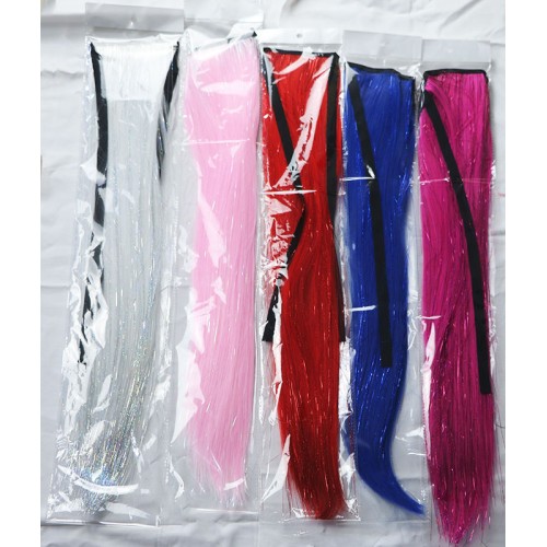 Peluca de cola de caballo con vendaje de fibra de cabello liso LeeWin, cabello de fibra de alta temperatura, cabello mezclado, extensión de cabello de oropel, accesorios para el cabello al por mayor