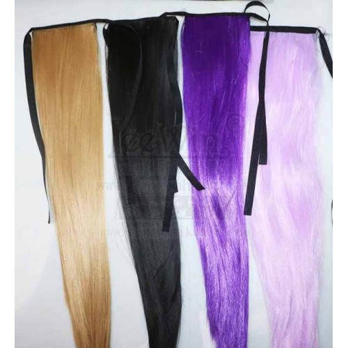 Cabello liso monocromático LeeWin, vendaje capilar de fibra química, peluca de cola de caballo, extensiones de cabello de seda de alta temperatura, accesorios para el cabello al por mayor y piezas para el cabello