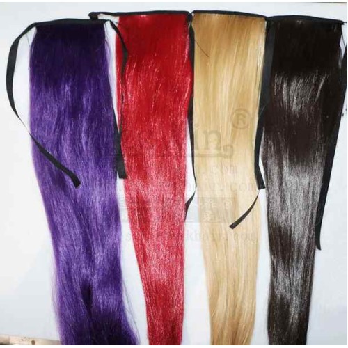 Cabello liso monocromático LeeWin, vendaje capilar de fibra química, peluca de cola de caballo, extensiones de cabello de seda de alta temperatura, accesorios para el cabello al por mayor y piezas para el cabello