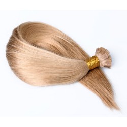 Cabello liso brasileño con fusión humana, punta plana, punta adhesiva, queratina, extensiones de cabello humano 100 % Remy