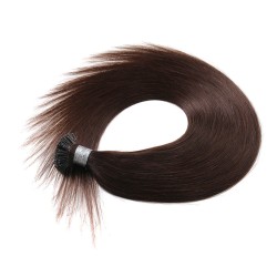 Cabello liso brasileño de fusión humana I Tip Stick Tip Cabello de queratina 100% extensiones de cabello humano Remy