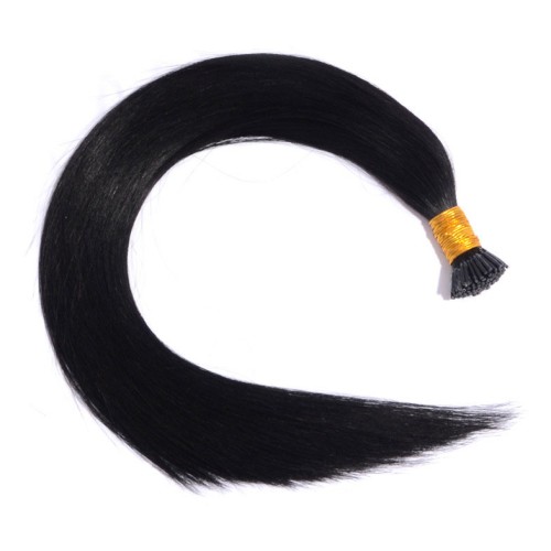 Cabello liso brasileño de fusión humana I Tip Stick Tip Cabello de queratina 100% extensiones de cabello humano Remy