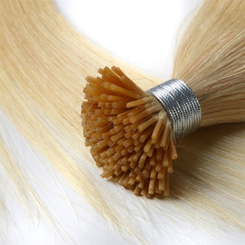 Cabello liso brasileño de fusión humana I Tip Stick Tip Cabello de queratina 100% extensiones de cabello humano Remy