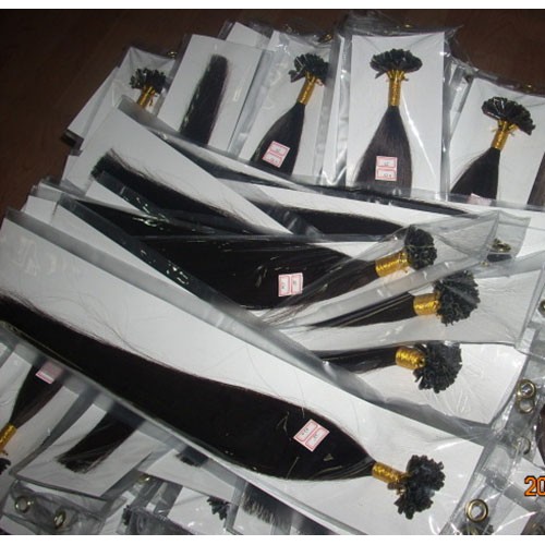 Cabello liso brasileño de fusión humana con punta en U, punta en barra, queratina, extensiones de cabello humano 100 % Remy