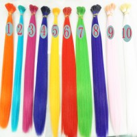 LeeWin100 18-inch Party Color Splice I-Tip Pre-Adhesive Long Straight Hair Sheet Synthetic Heat-Resistant High-Lighter Feather Micro-Ring Hair Accessory LeeWin100 18-inch Party Color Splice I-Tip Pre-Adhesive Long Straight Hair Sheet Synthetic Heat-Resistant High-Lighter Feather Micro-Ring Hair Accessory