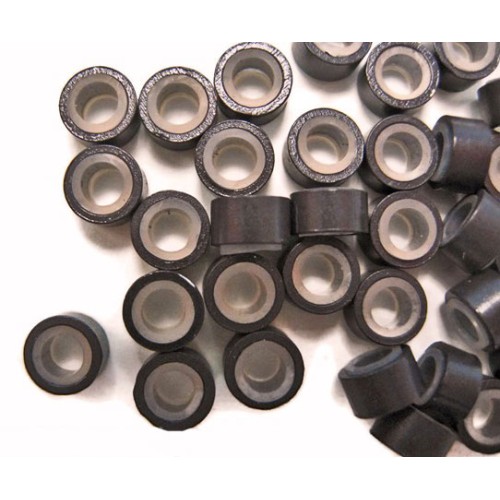 2000 piezas/lote de microperlas de silicona de aluminio de 4,5 mm para extensiones de cabello con plumas