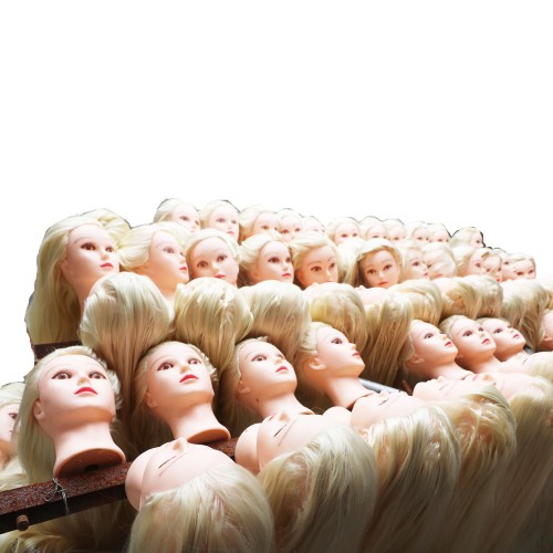 Berbagai manekin pelatihan rambut sintetis dibuat. Kepala pelatihan mengadopsi gaya punggung alami berkualitas tinggi gaya wajah Asia Eropa Amerika Latin