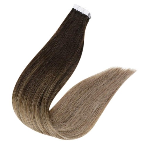 Cinta para el cabello con trama de piel recta LeeWin en extensiones de cabello humano sin Remy 2 g/pc 40 uds