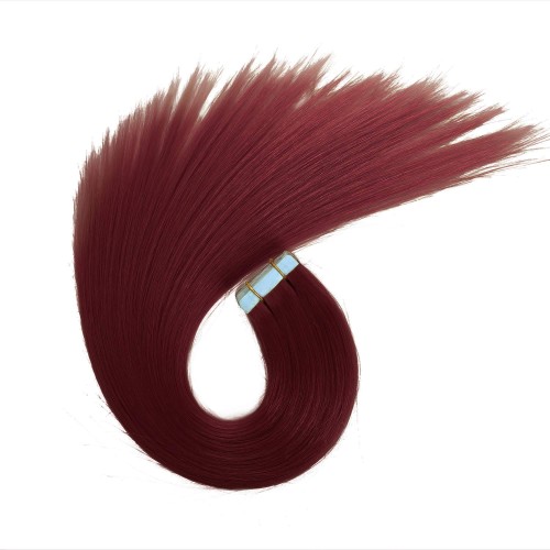 Cinta para el cabello con trama de piel recta LeeWin en extensiones de cabello humano sin Remy 2 g/pc 40 uds