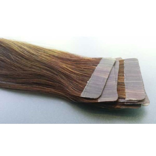 Cinta para el cabello con trama de piel recta LeeWin en extensiones de cabello humano sin Remy 2 g/pc 40 uds