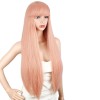 Women's Solid Short Straight Medium-Long Wig, No Fringe, Heat Resistant Synthetic Wig with Cap Women's Solid Short Straight Medium-Long Wig, No Fringe, Heat Resistant Synthetic Wig with Cap